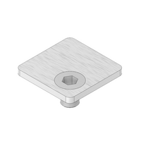 MODULAR SOLUTIONS ALUMINUM END CAP<br>32MM X 32MM W/HARDWARE